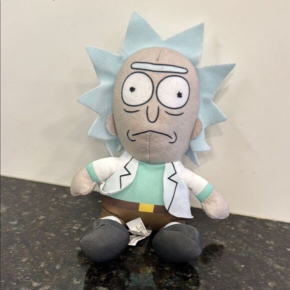 RICK & MORTY ADULT SWIM TOY FACTORY ANGRY SAD RICK SCIENTIST PLUSH DOLL FIGURE - Picture 1 of 9